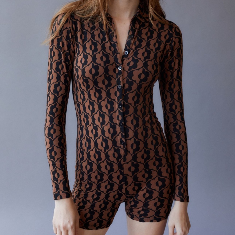 Motel Groovy Button Bodysuit